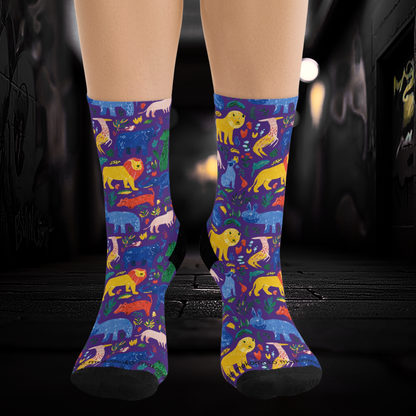 Animals Matice Style Poly Eco-Friendly Sock Gift, Trendy Footwear, Sustainable Fashion Accessories