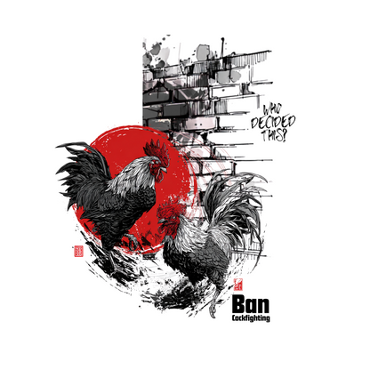 BAN COCKFIGHTING - Unisex organic cotton t-shirt
