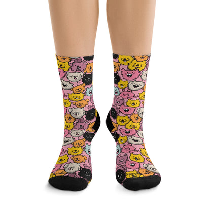 Tutti frutti Cartoon Pets Stylish Recycled Poly Eco-Friendly Sock Gift, Trendy Footwear, Sustainable Fashion Accessories