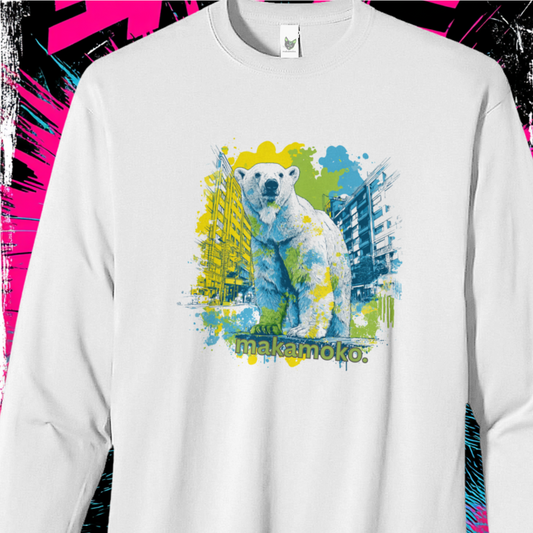 Blue Polar Bear heavyweight long sleeve t shirt