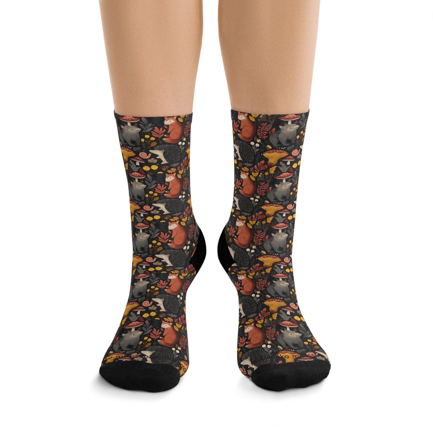Autum Vibes Recycled Poly Eco-Friendly Sock Gift, Trendy Footwear, Sustainable Fashion Accessories