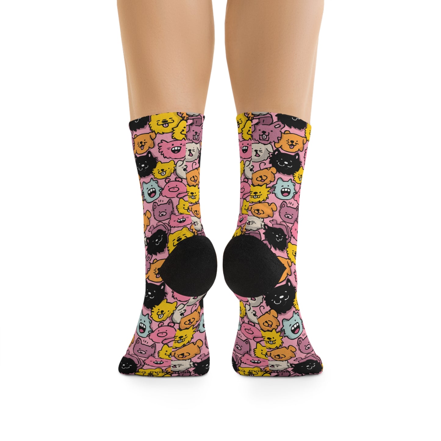 Tutti frutti Cartoon Pets Stylish Recycled Poly Eco-Friendly Sock Gift, Trendy Footwear, Sustainable Fashion Accessories