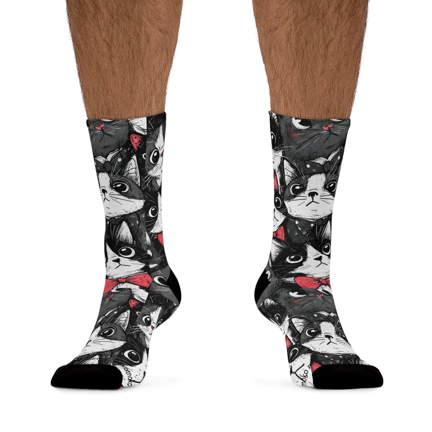 Cats a Lot Stylish Recycled Poly Eco-Friendly Sock Gift, Trendy Footwear, Sustainable Fashion Accessories