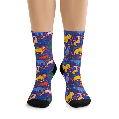 Animals Matice Style Poly Eco-Friendly Sock Gift, Trendy Footwear, Sustainable Fashion Accessories