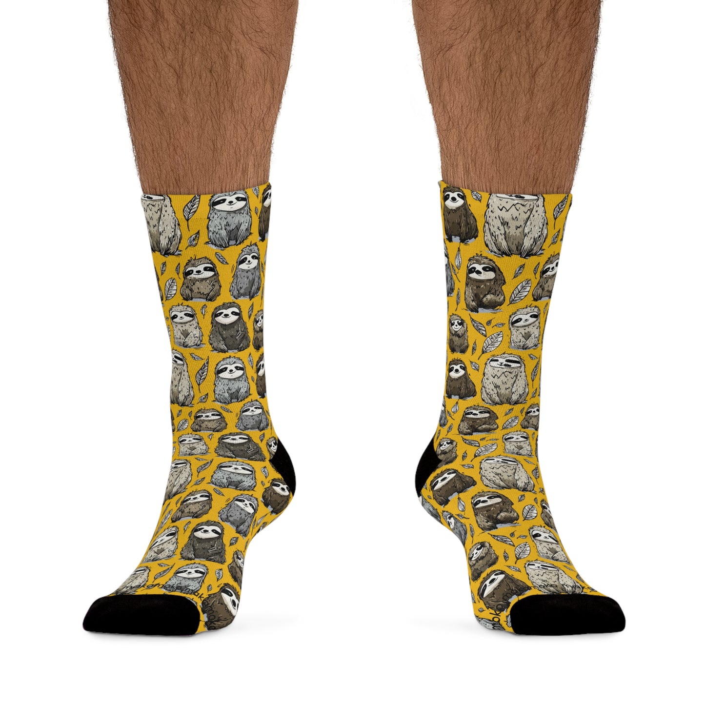 Sloth Stylish Recycled Poly Eco-Friendly Sock Gift, Trendy Footwear, Sustainable Fashion Accessories