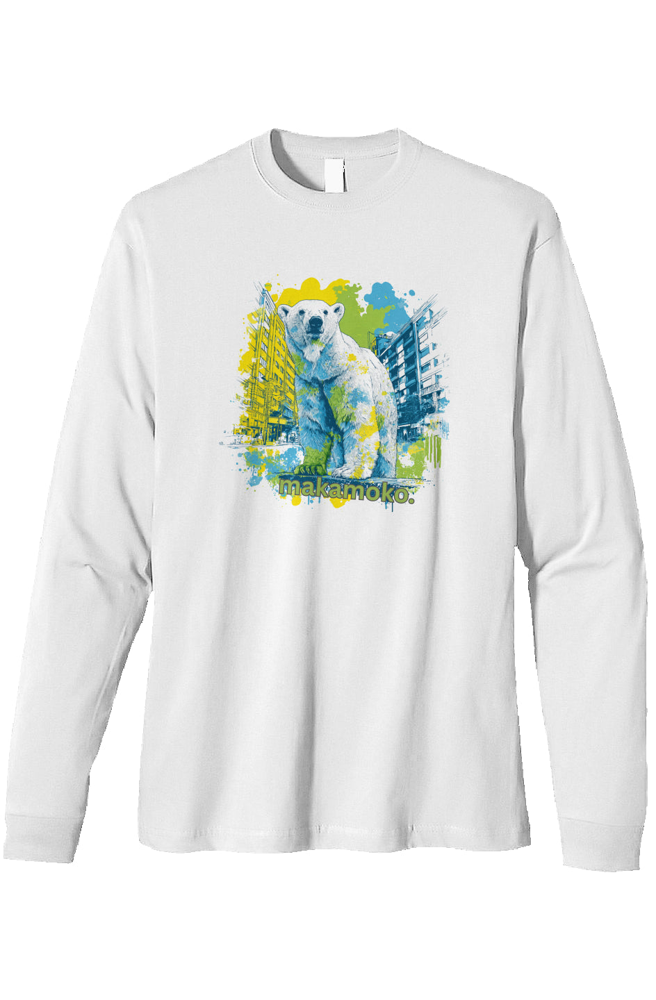Blue Polar Bear heavyweight long sleeve t shirt