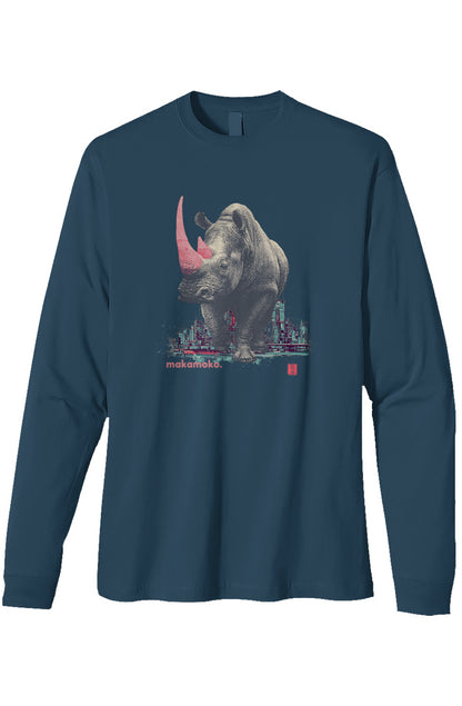 RHINO ATTACK  heavyweight long sleeve t shirt