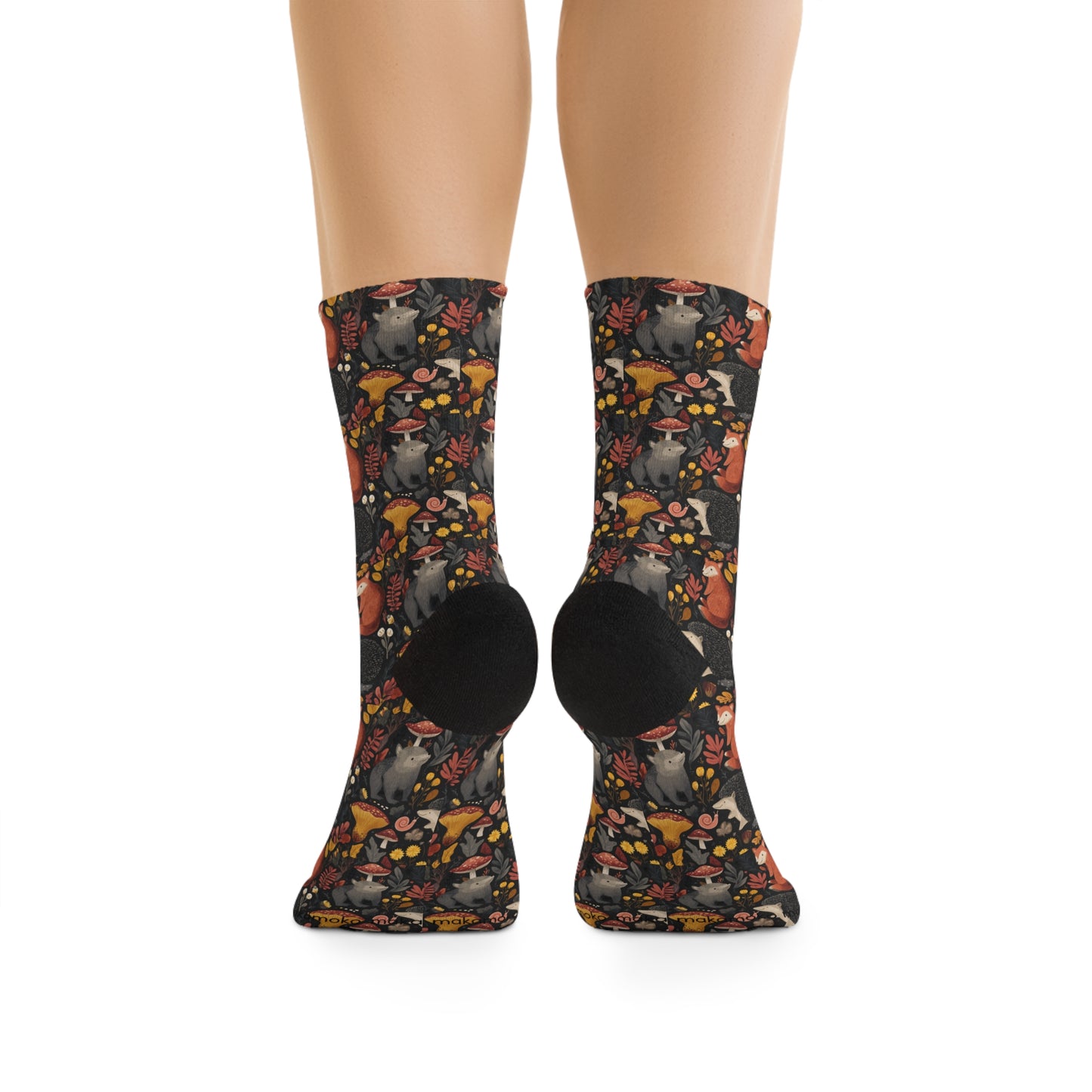Autum Vibes Recycled Poly Eco-Friendly Sock Gift, Trendy Footwear, Sustainable Fashion Accessories
