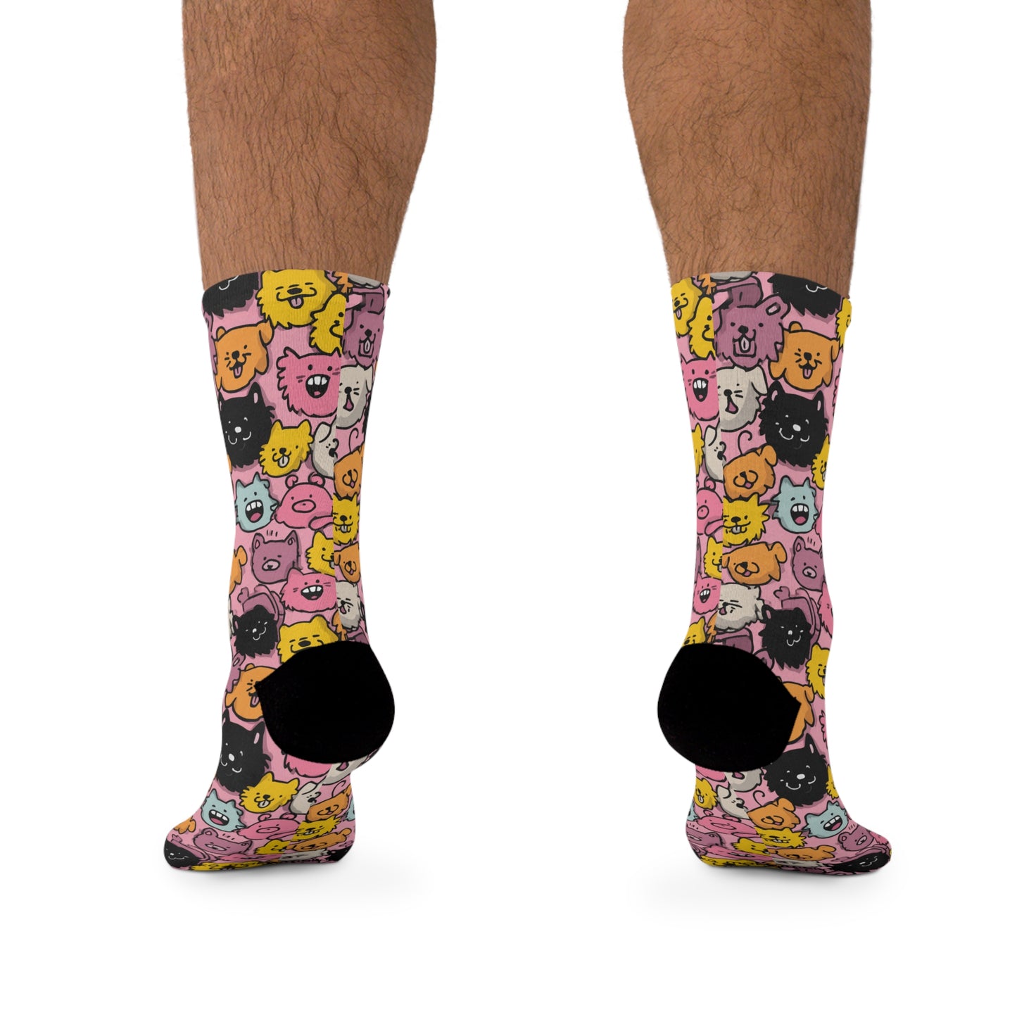 Tutti frutti Cartoon Pets Stylish Recycled Poly Eco-Friendly Sock Gift, Trendy Footwear, Sustainable Fashion Accessories