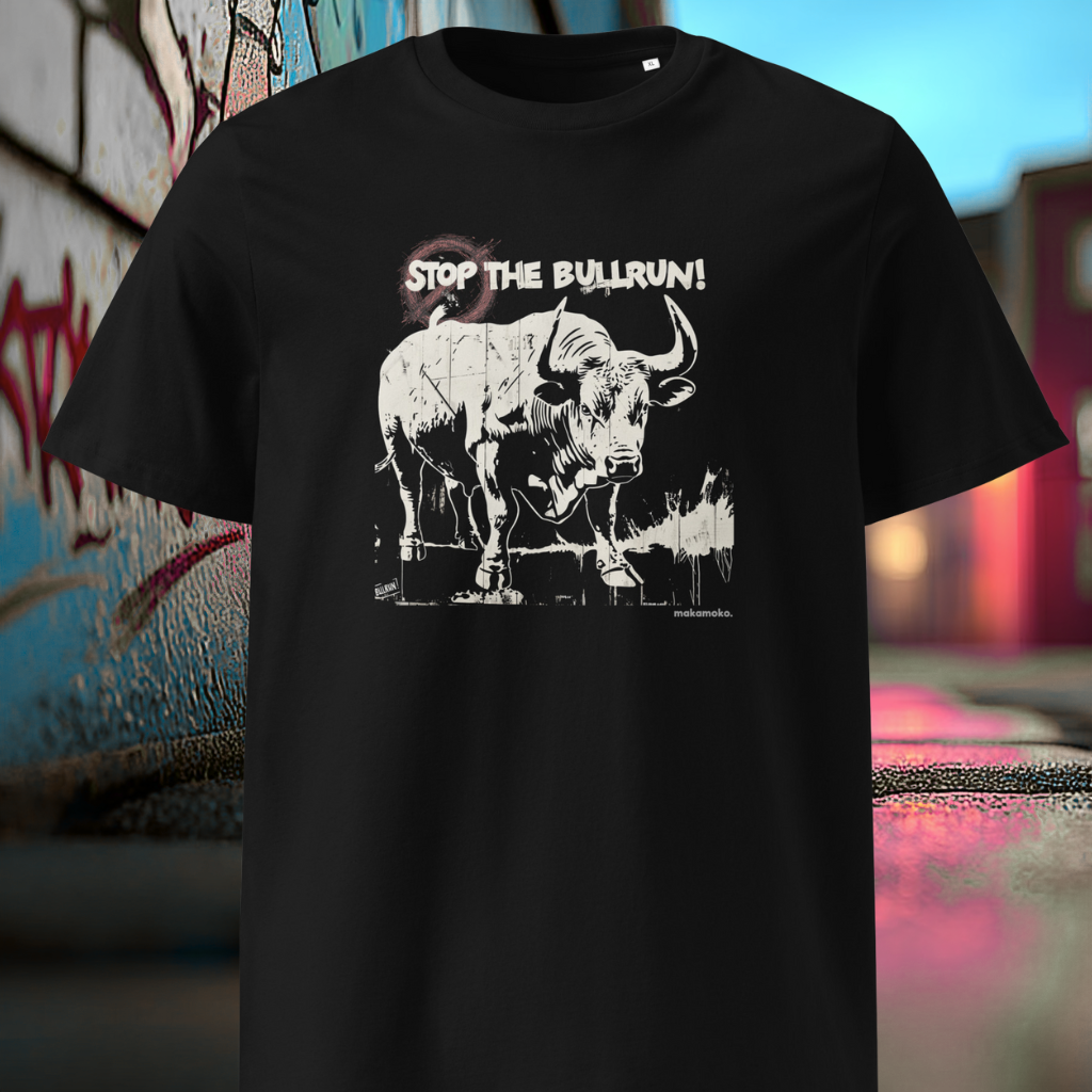 STOP BULLRUN Unisex organic cotton t-shirt