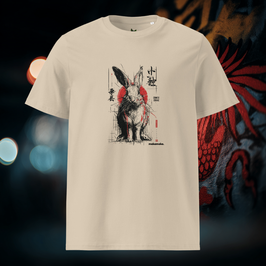 ANIMALS ZODIAC ART COLLECTION RABBIT Unisex organic cotton t-shirt