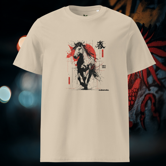 ANIMALS ZODIAC ART COLLECTION HORSE Unisex organic cotton t-shirt