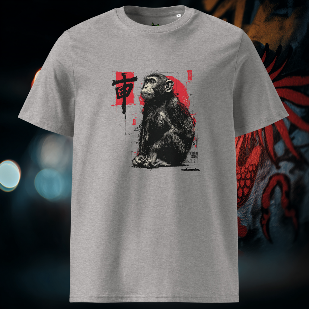 ANIMALS ZODIAC ART COLLECTION MONKEY Unisex organic cotton t-shirt