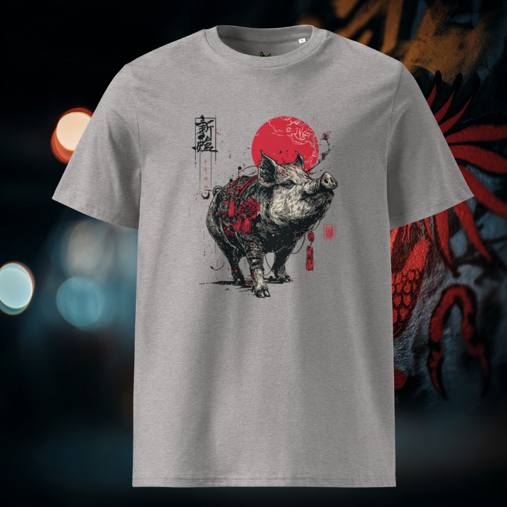 CHINESE ZODIAC PIG Unisex organic cotton t-shirt