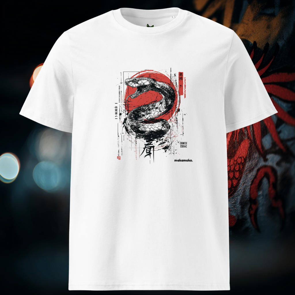 ANIMALS ZODIAC ART COLLECTION SNAKE Unisex organic cotton t-shirt
